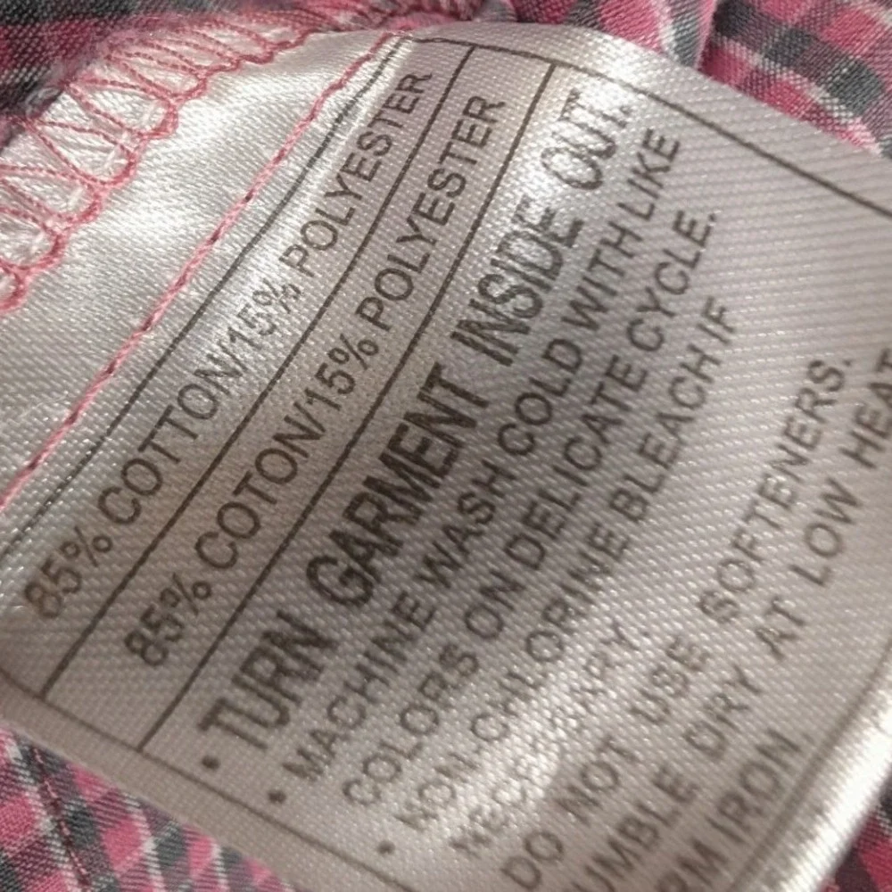 Ariat Pro Series Button Down Shirt Mens Medium Pink Grey Plaid Long Sleeve